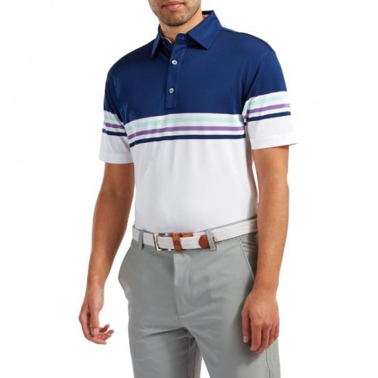 Pánska polokošeľa FootJoy Stretch Pique Colour Block